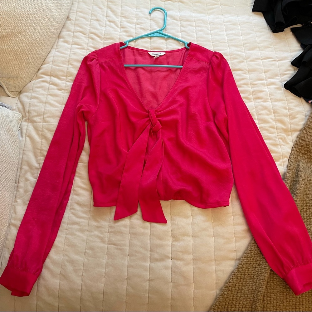 Small Hot pink blouse from express